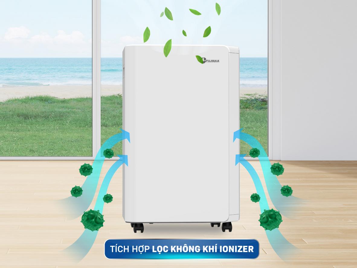 120 m³/h, 260/300W: hút ẩm hiệu quả, kiểm soát điện năng.