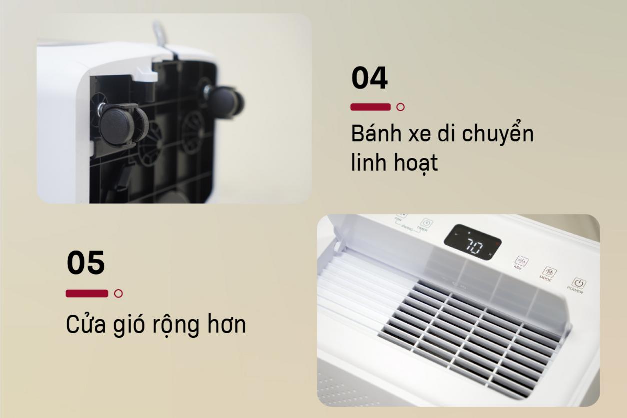Hẹn giờ 1–24 giờ và gas R290 giúp DH18W linh hoạt, thân thiện hơn khi sử dụng.
