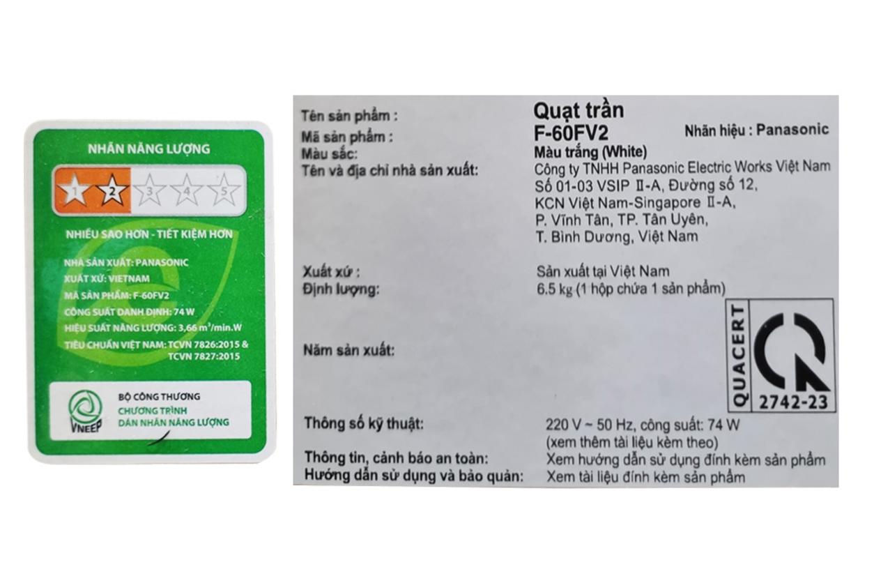 Động cơ AC và bạc đạn giúp quạt vận hành êm, ổn định.