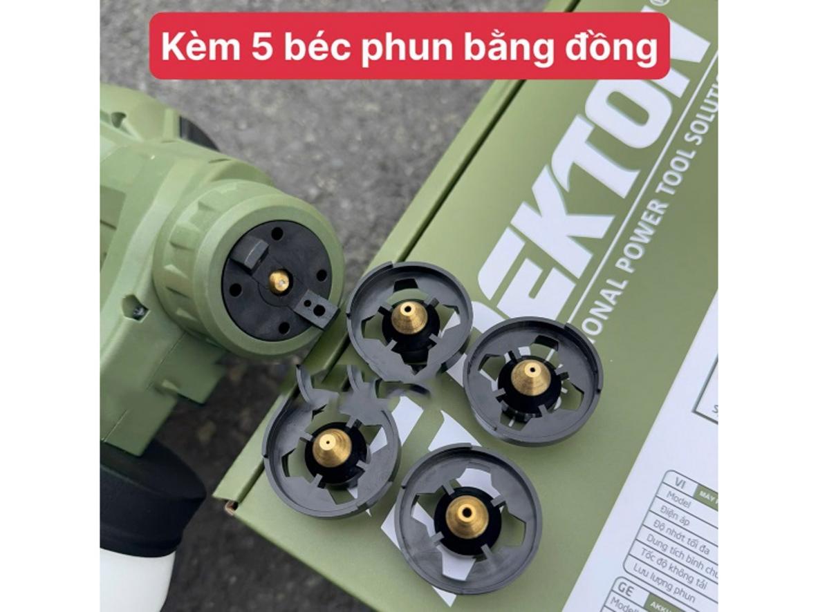 Động cơ không chổi than giúp máy phun sơn Dekton M21-SPS1000X vận hành ổn định và bền bỉ hơn.