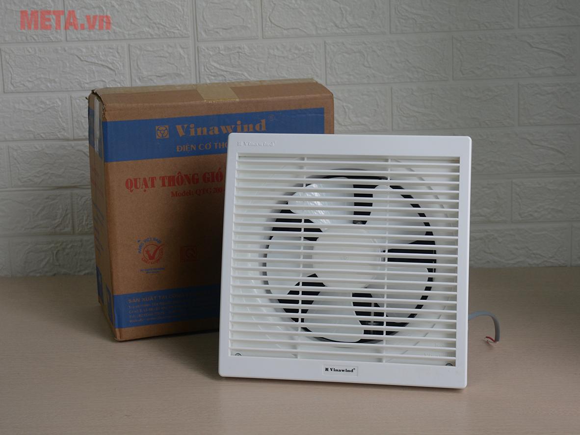 Động cơ vòng bi giúp quạt thông gió Vinawind QTG200-PN vận hành ổn định hơn.