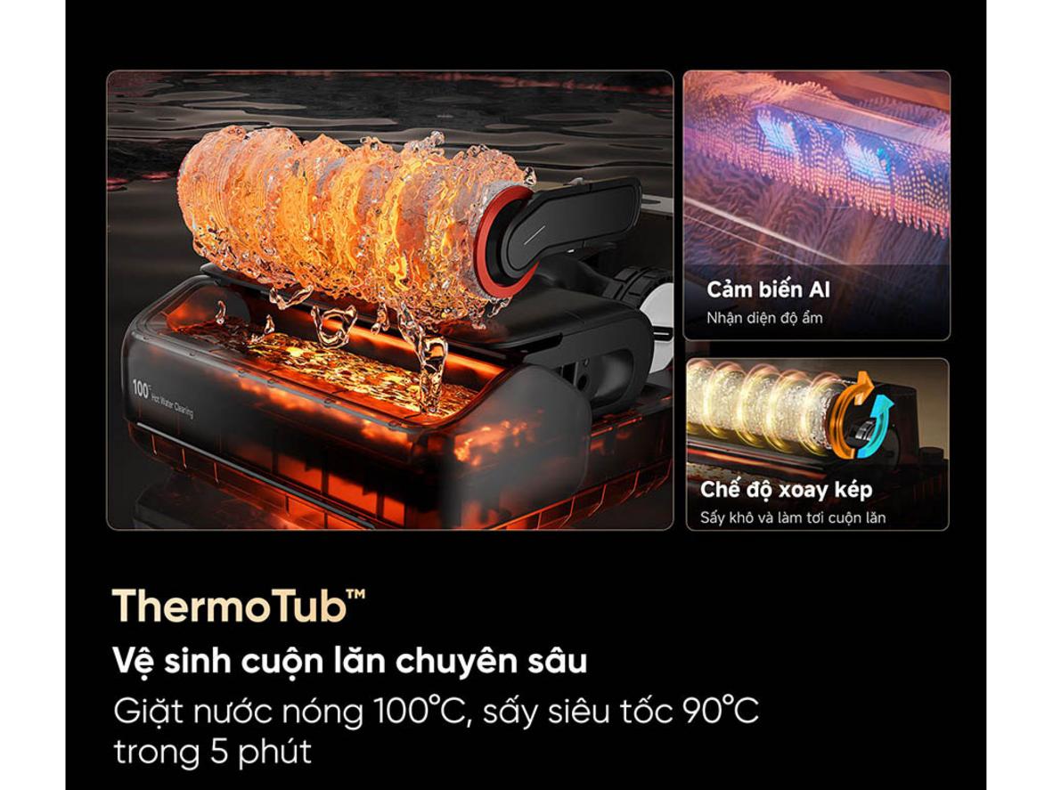 Thiết kế ngả phẳng 180° giúp Dreame H15 Pro Heat làm sạch gầm thấp thuận tiện.