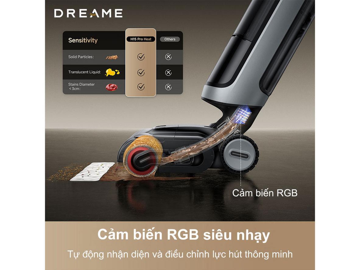 Lau sàn bếp sạch hơn với Dreame H15 Pro Heat dùng nước nóng 85°C.