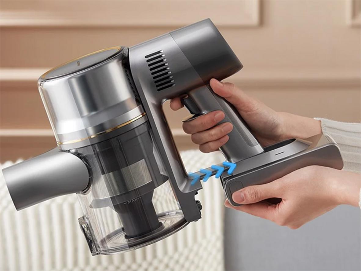 Bộ đầu hút sàn, thảm, khe và đệm giúp Dreame R20 linh hoạt hơn.