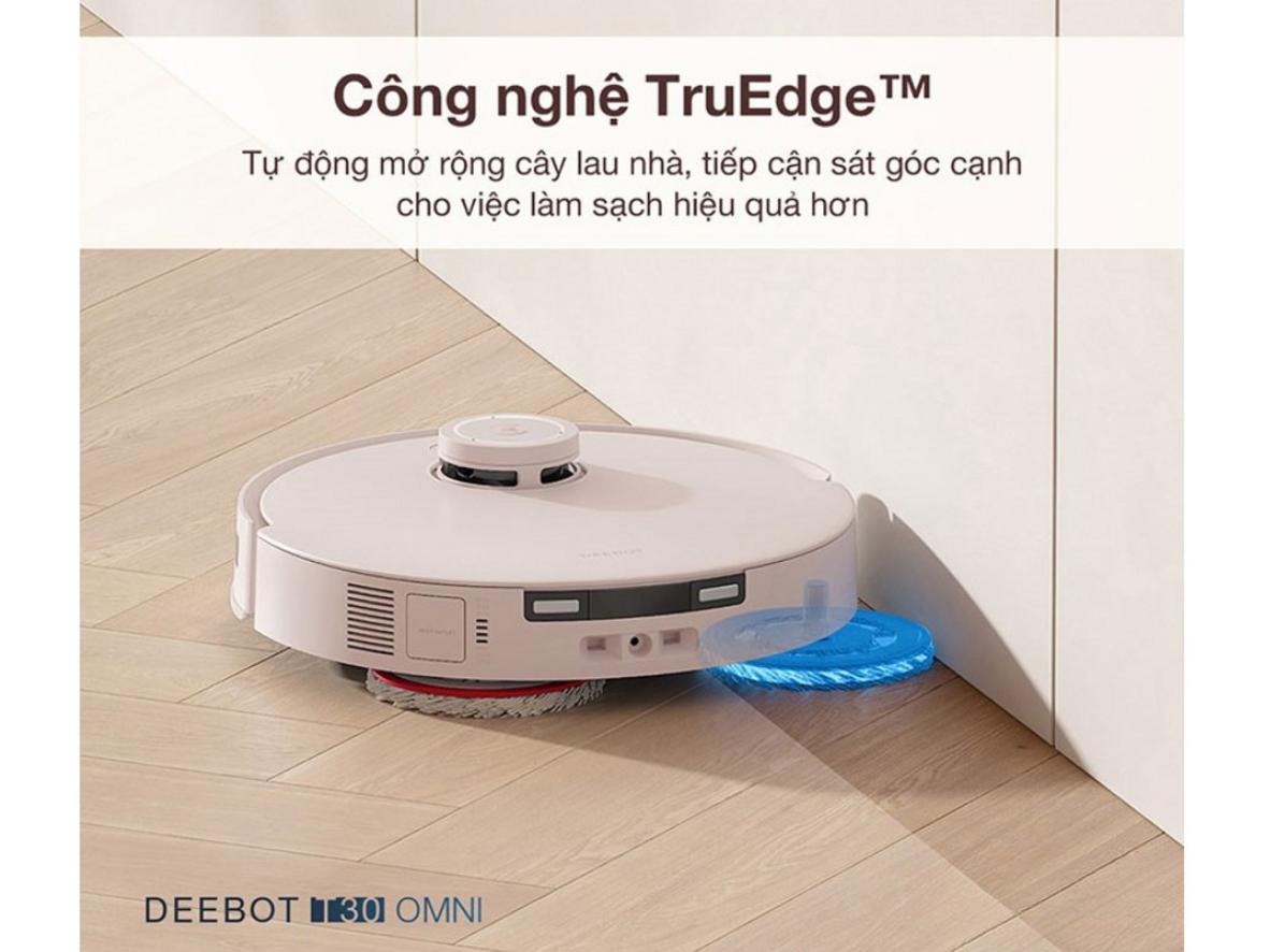 Trạm OMNI giúp Ecovacs Deebot T30 Omni tự giặt giẻ, sấy khô và tự đổ rác, giảm thao tác bảo trì.