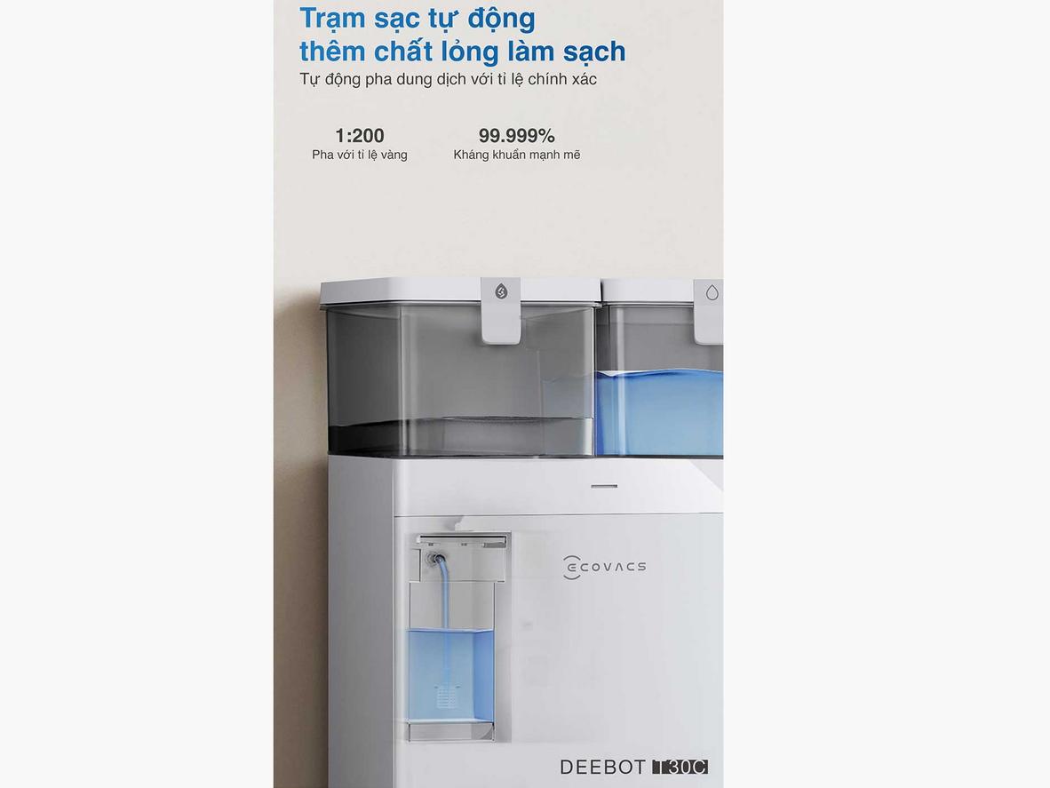 Pin 5.200mAh hỗ trợ dọn diện rộng với thời gian hoạt động dài.