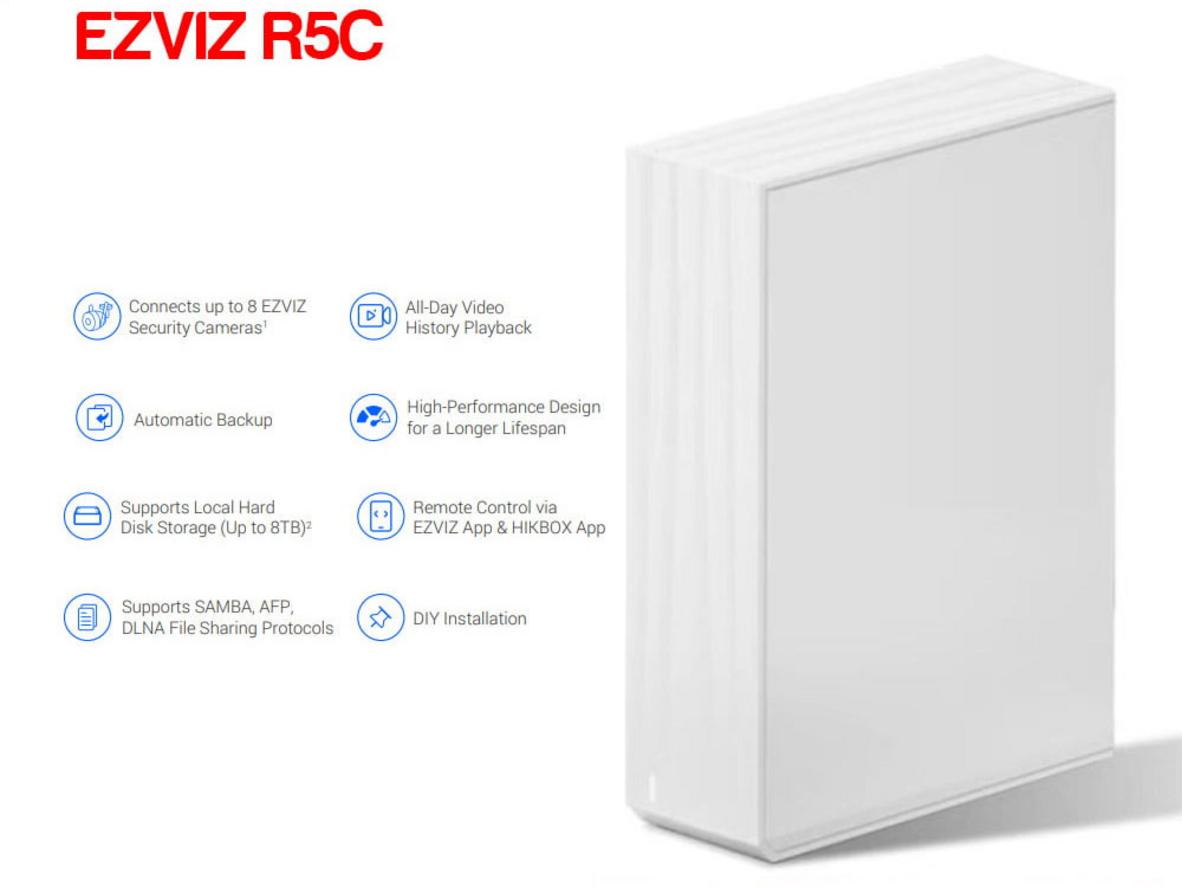 R5C hỗ trợ HDD 3.5 inch tối đa 8TB, dễ chọn dung lượng theo nhu cầu.
