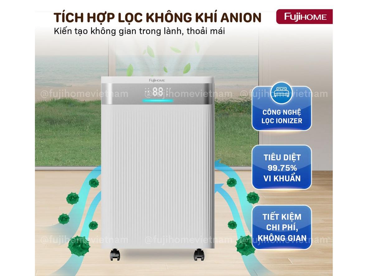 Thông số kỹ thuật Fujihome DH20NW-HEPA: 20 lít/ngày, 280W, 38–41dB