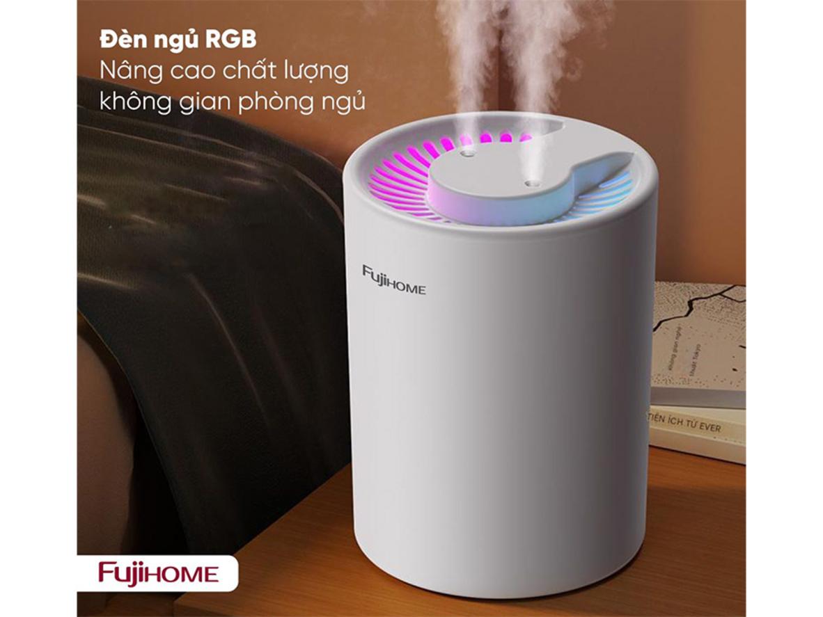 2 vòi phun kép và 3 chế độ giúp chỉnh sương theo nhu cầu phòng.
