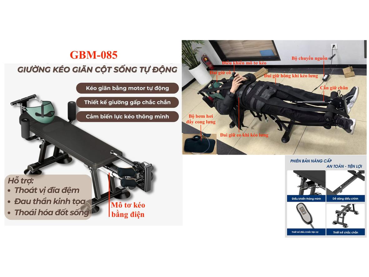 Khung thép sơn tĩnh điện giúp GBM-085 chắc chắn và bền bỉ.