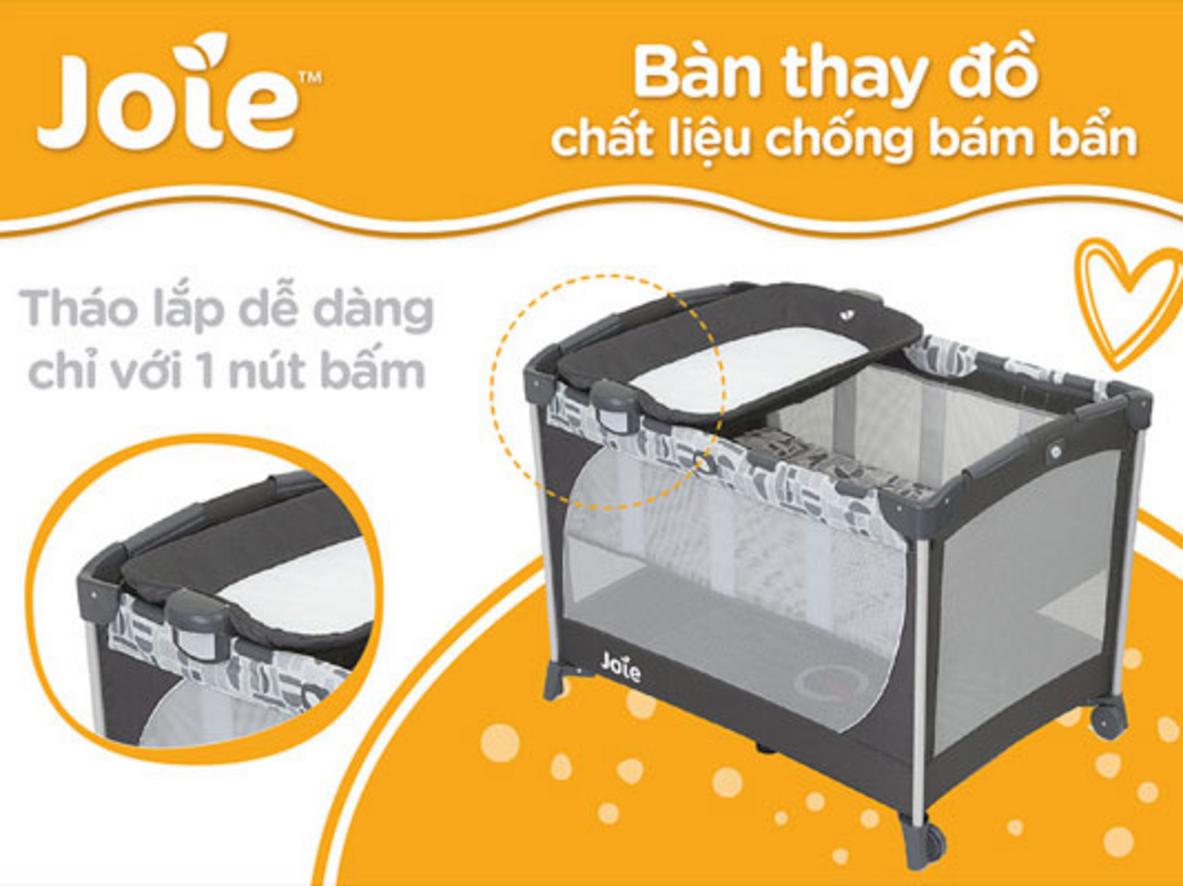 Kích thước gấp gọn 79cm x 25cm x 21cm giúp Joie Commuter Change Logan dễ cất trong không gian nhỏ.