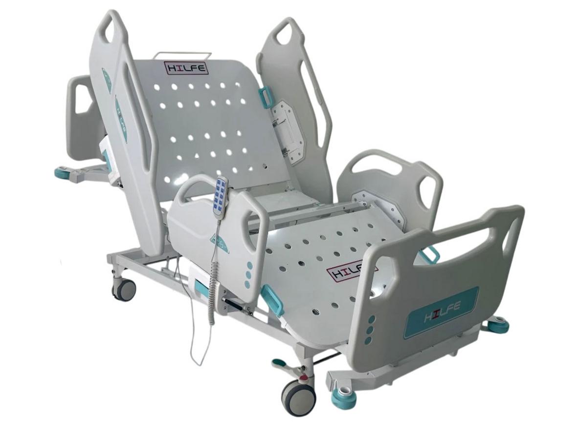 Giường điện y tế Hilfe MB-95.5 đa chức năng cho chăm sóc chuyên sâu tại nhà hoặc cơ sở y tế.