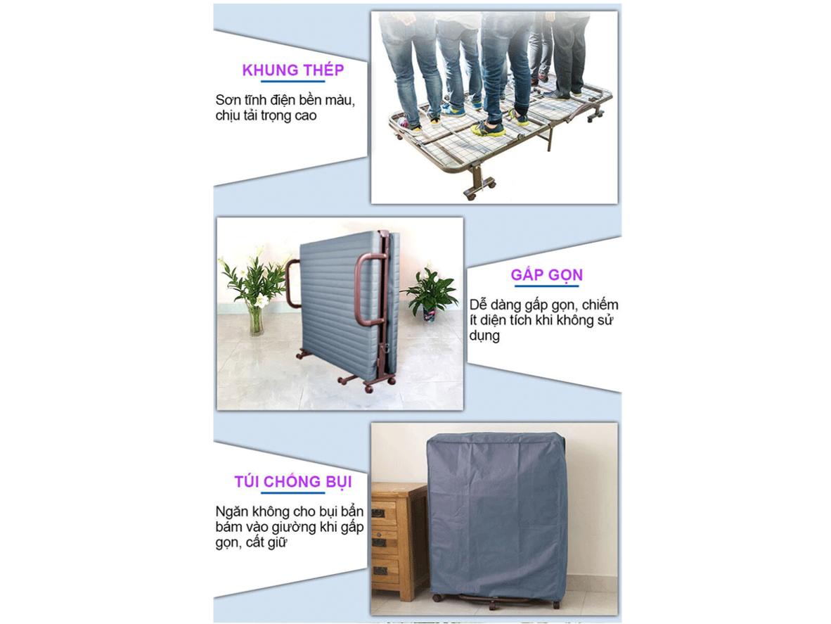 Khung thép sơn tĩnh điện giúp BT65 bền chắc và hạn chế rỉ sét khi dùng thường xuyên.