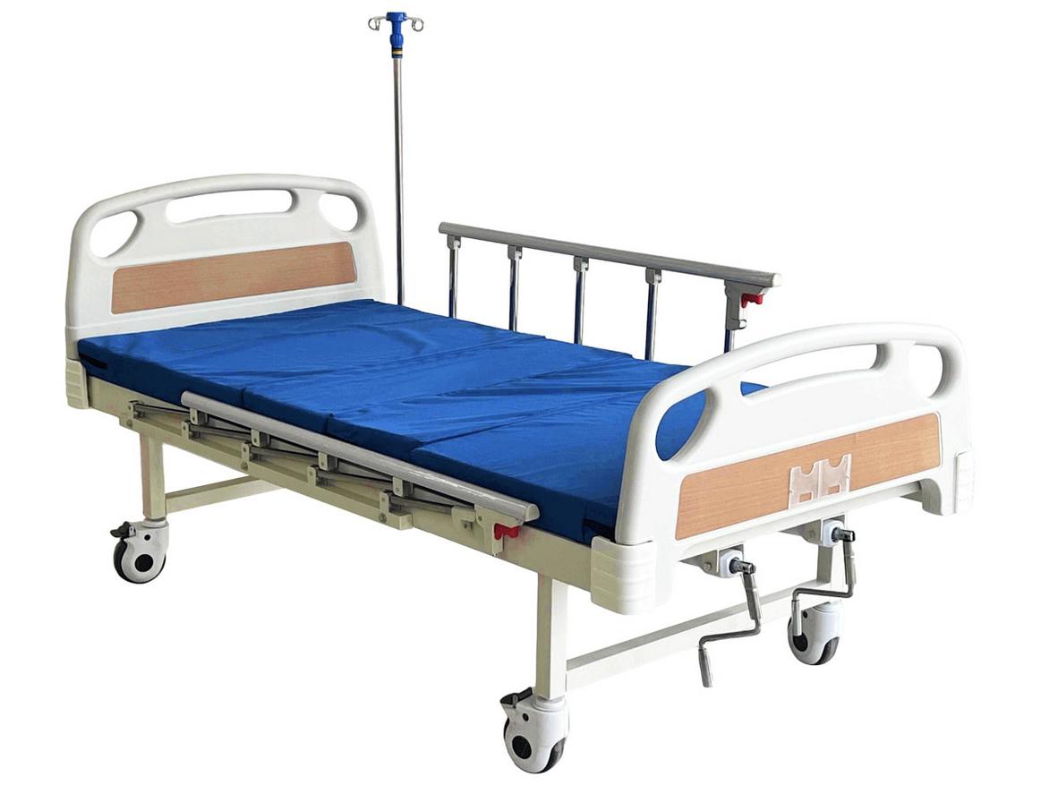 Giường tay quay GBM-093/GBM-093A với 2 tay quay, tải trọng 300kg và bộ phụ kiện đầy đủ.