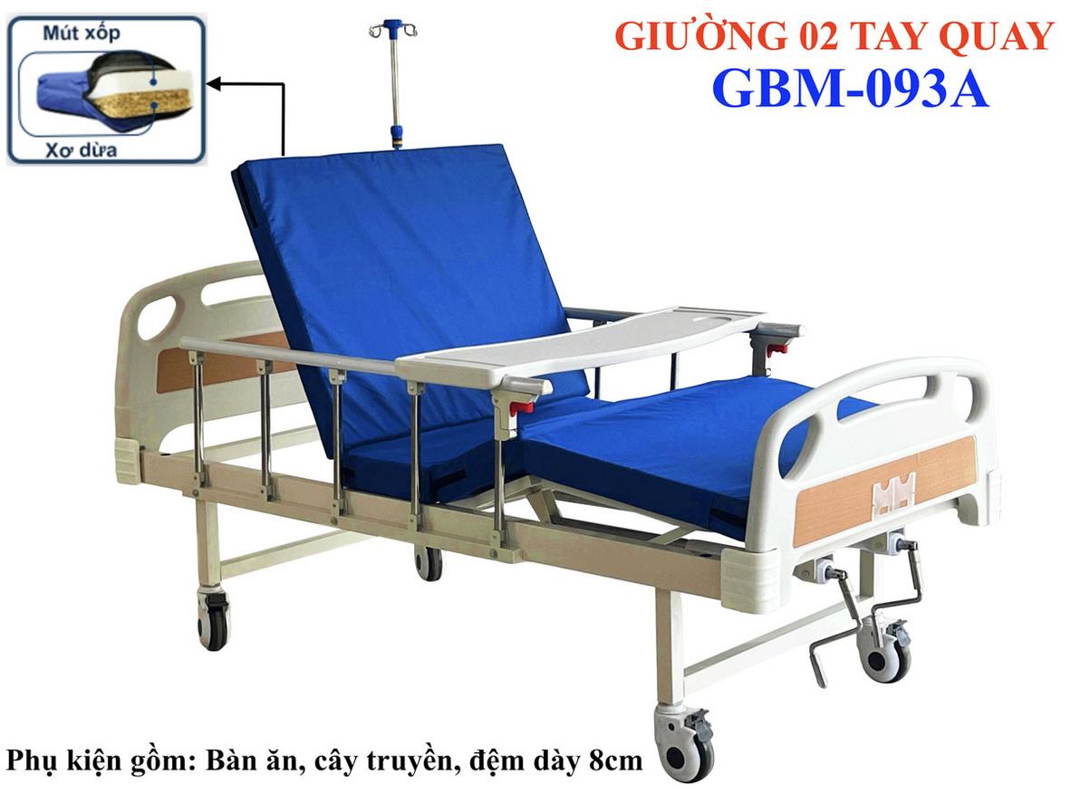 Cấu trúc giường tay quay GBM-093/GBM-093A cho chăm sóc bền bỉ và an toàn.
