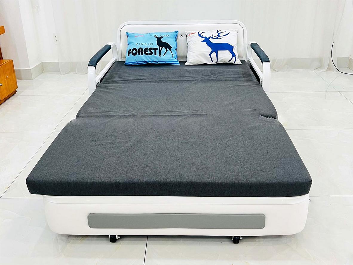 Giường xếp sofa gấp gọn Sumika SKB120 phù hợp căn hộ nhỏ, phòng trọ và homestay.