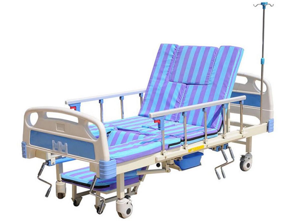 Giường y tế 5 tay quay gội đầu tại giường Nikita NKT-DCN05 với thiết kế đa năng cho chăm sóc tại nhà và cơ sở y tế.