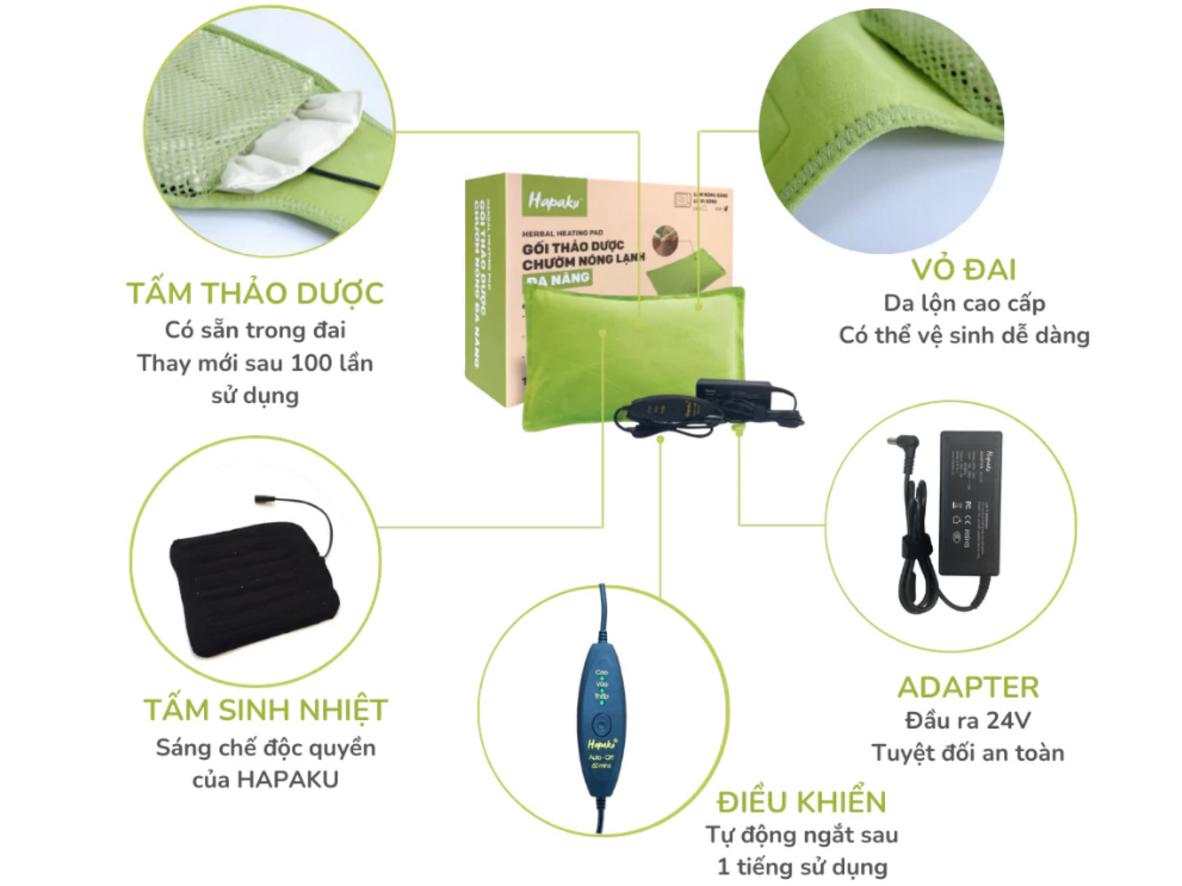 Kích thước 24cm x 34cm phù hợp chườm vai gáy, lưng và bụng.