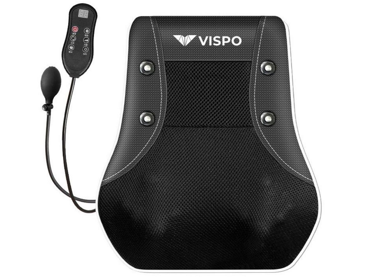 Gối massage đa năng Vispo VP-G22 cho cổ vai gáy, dùng tại nhà hoặc khi di chuyển.