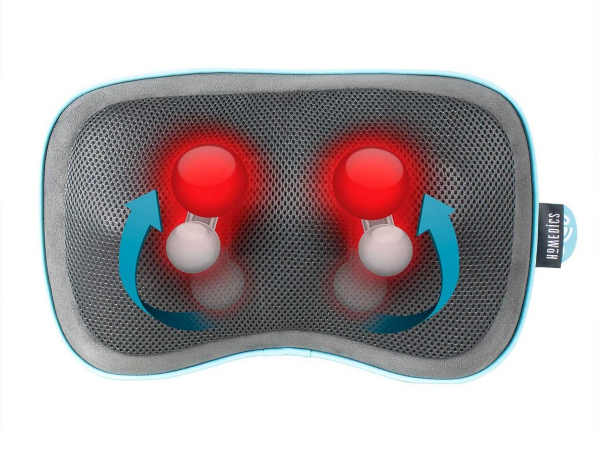 Công nghệ Shiatsu 3D, đầu GEL và pin sạc giúp gối massage HoMedics linh hoạt hơn