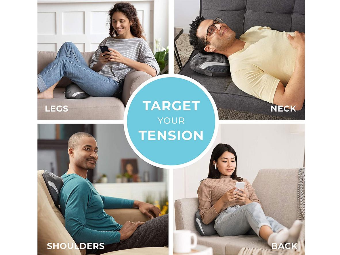 HoMedics SP-135HJ: Shiatsu 3D, Gel Touch và nhiệt hồng ngoại hỗ trợ thư giãn sâu.