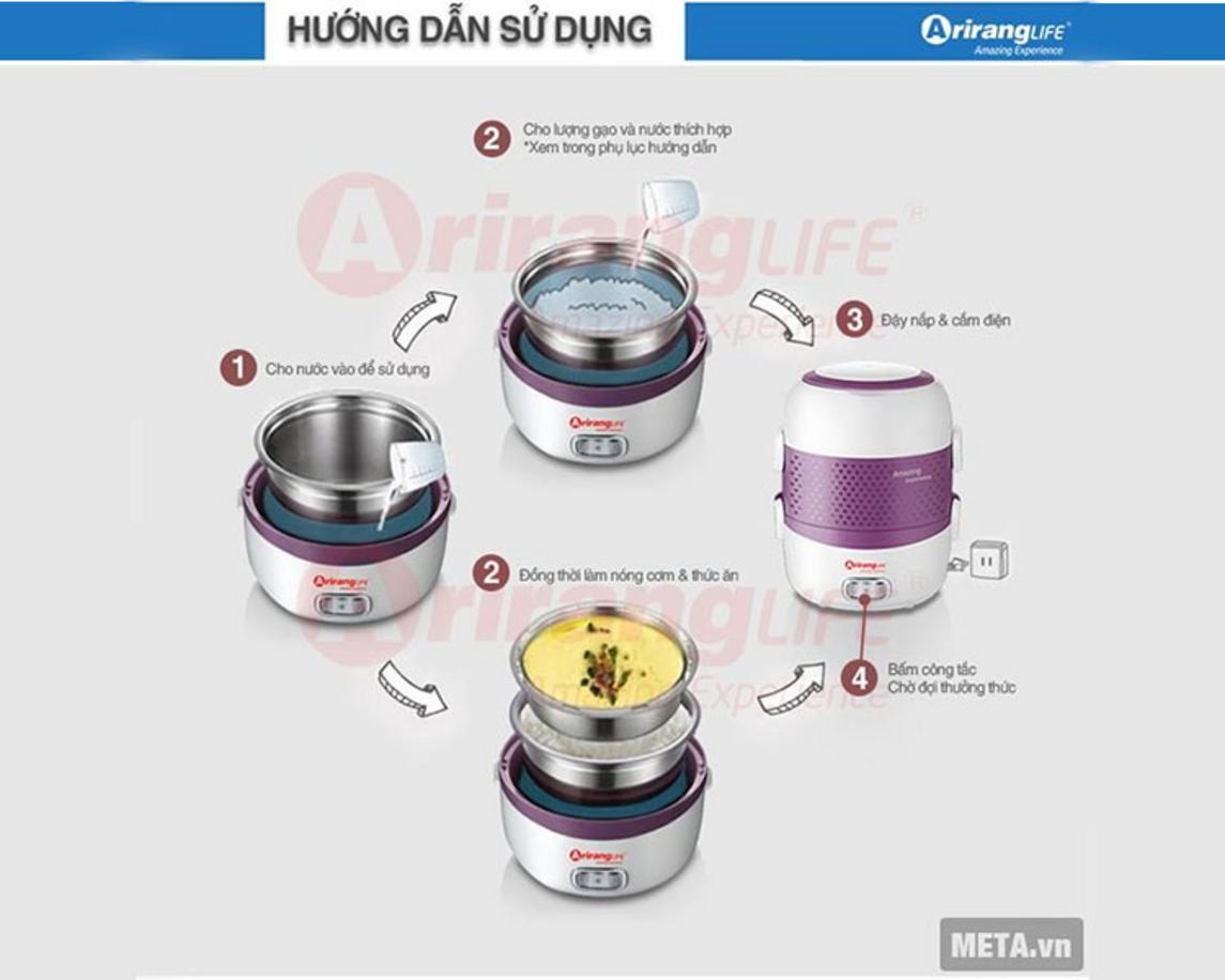 Một thiết bị cho nhiều nhu cầu: hâm nóng, nấu, hấp và luộc.