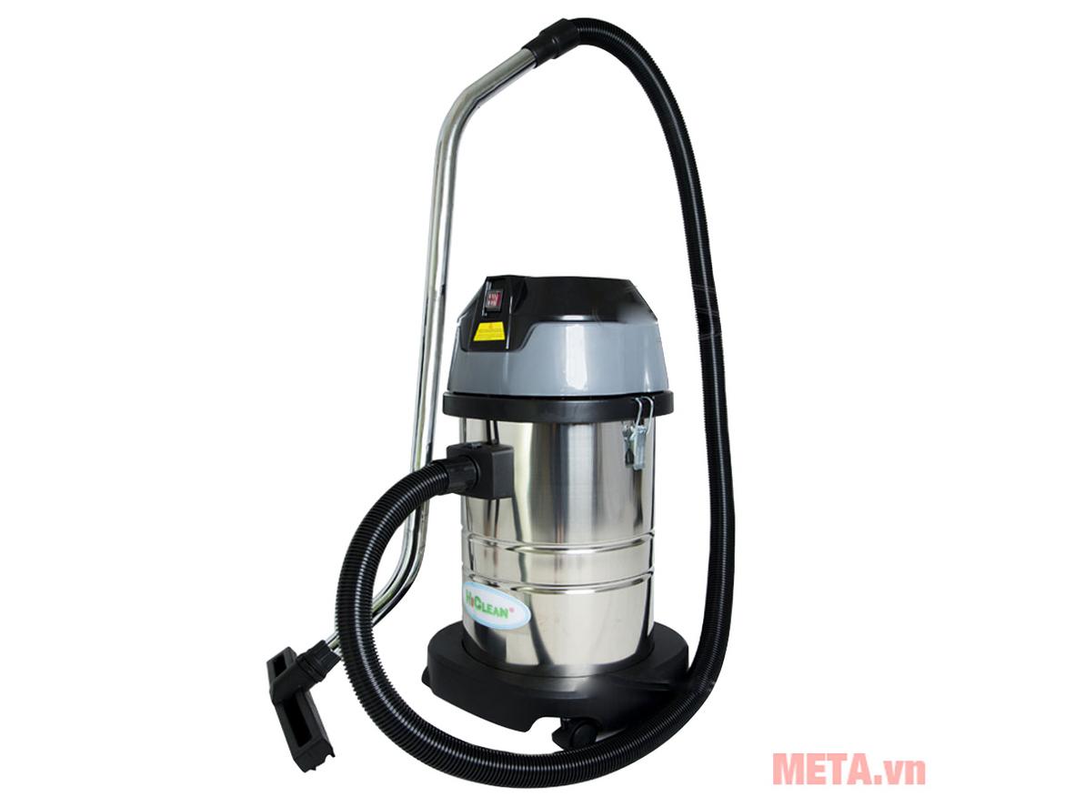 Chi tiết motor lõi đồng 100%, thùng inox 30L và bộ phụ kiện của HiClean HC30 New.