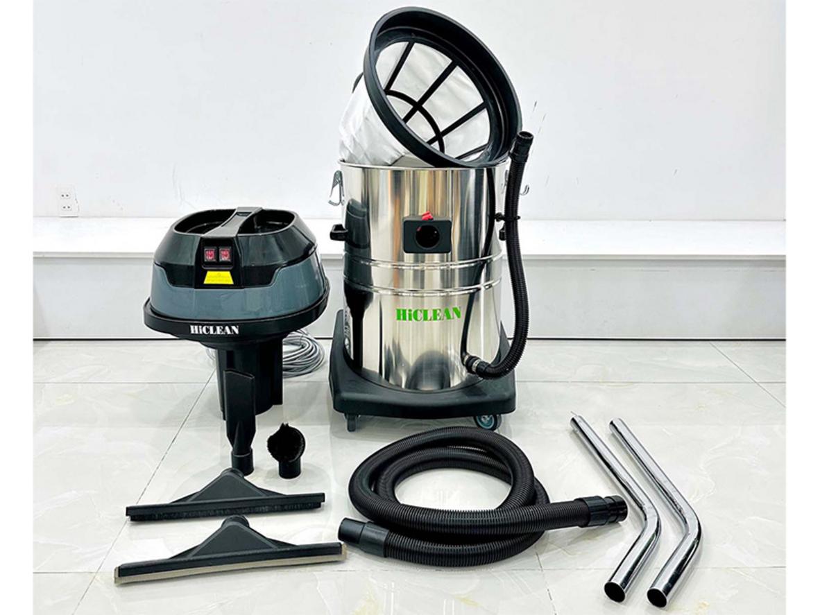 Công suất 3000W và lưu lượng khí 106L/s giúp máy làm sạch nhanh hơn trong xưởng.