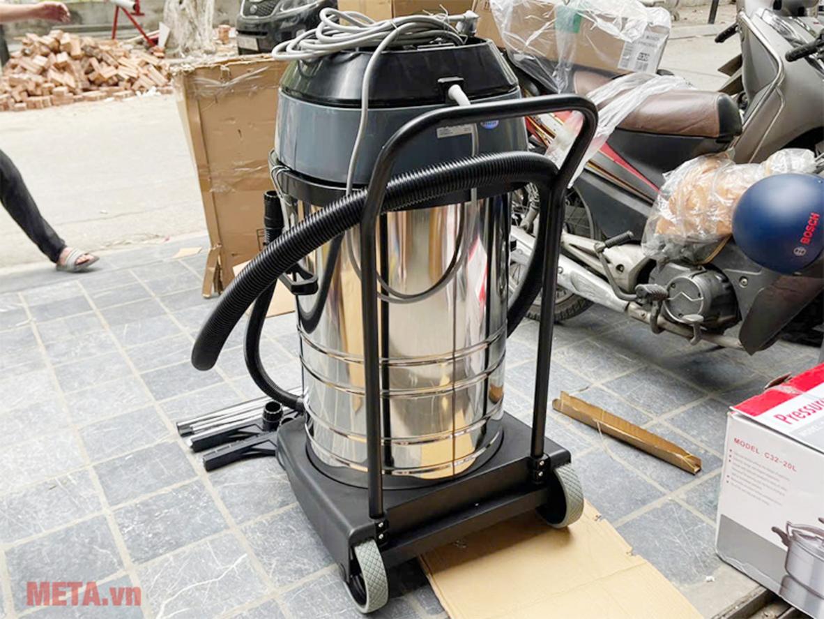 Máy hút bụi công nghiệp HiClean HC80 New hút khô và hút nước linh hoạt.