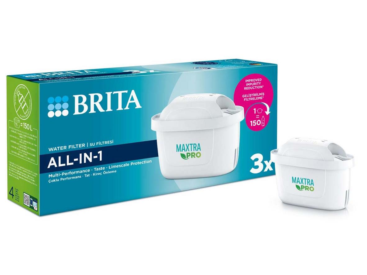 Hộp 3 lõi lọc Brita Maxtra Pro 450 lít cho nhu cầu thay lõi định kỳ tại gia đình.