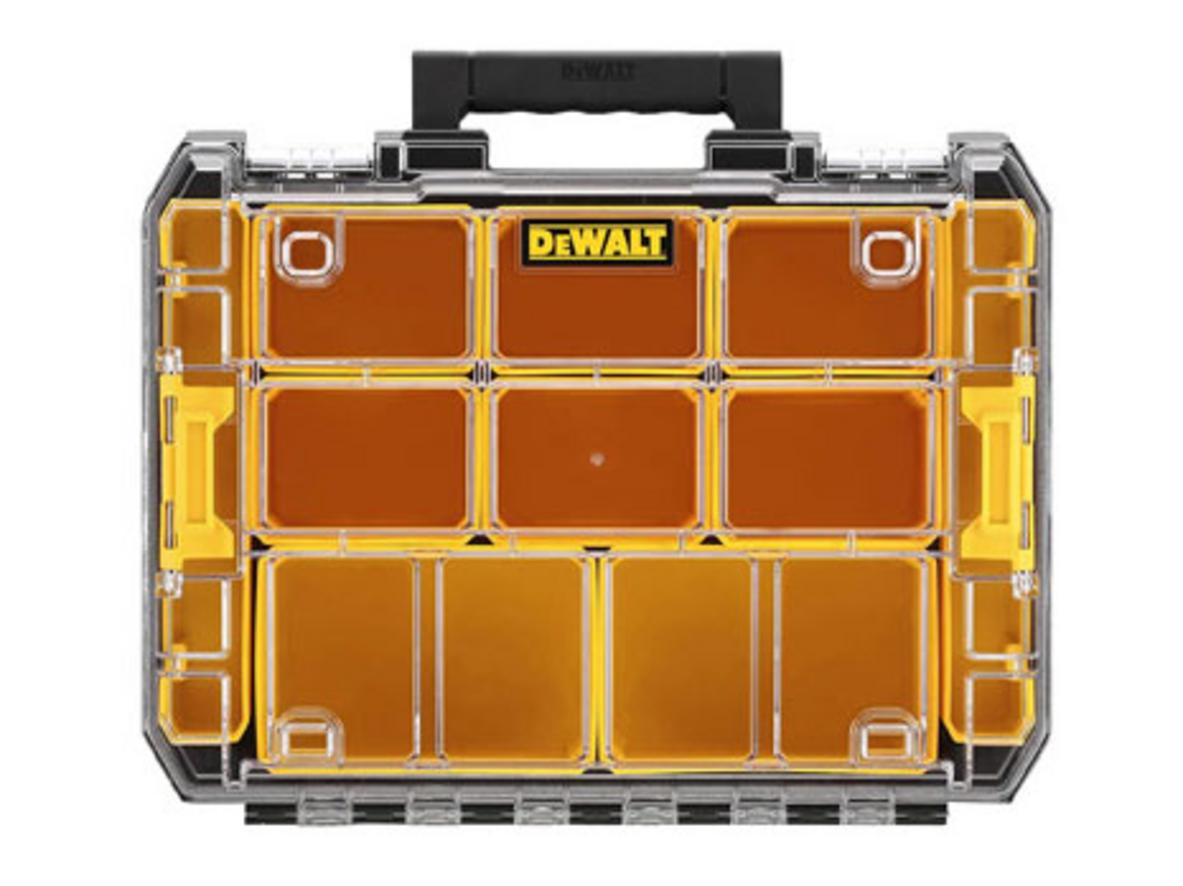 Cấu tạo hộp đựng dụng cụ DeWalt DWST82968-1 tối ưu cho phân loại và bảo quản phụ kiện nhỏ.