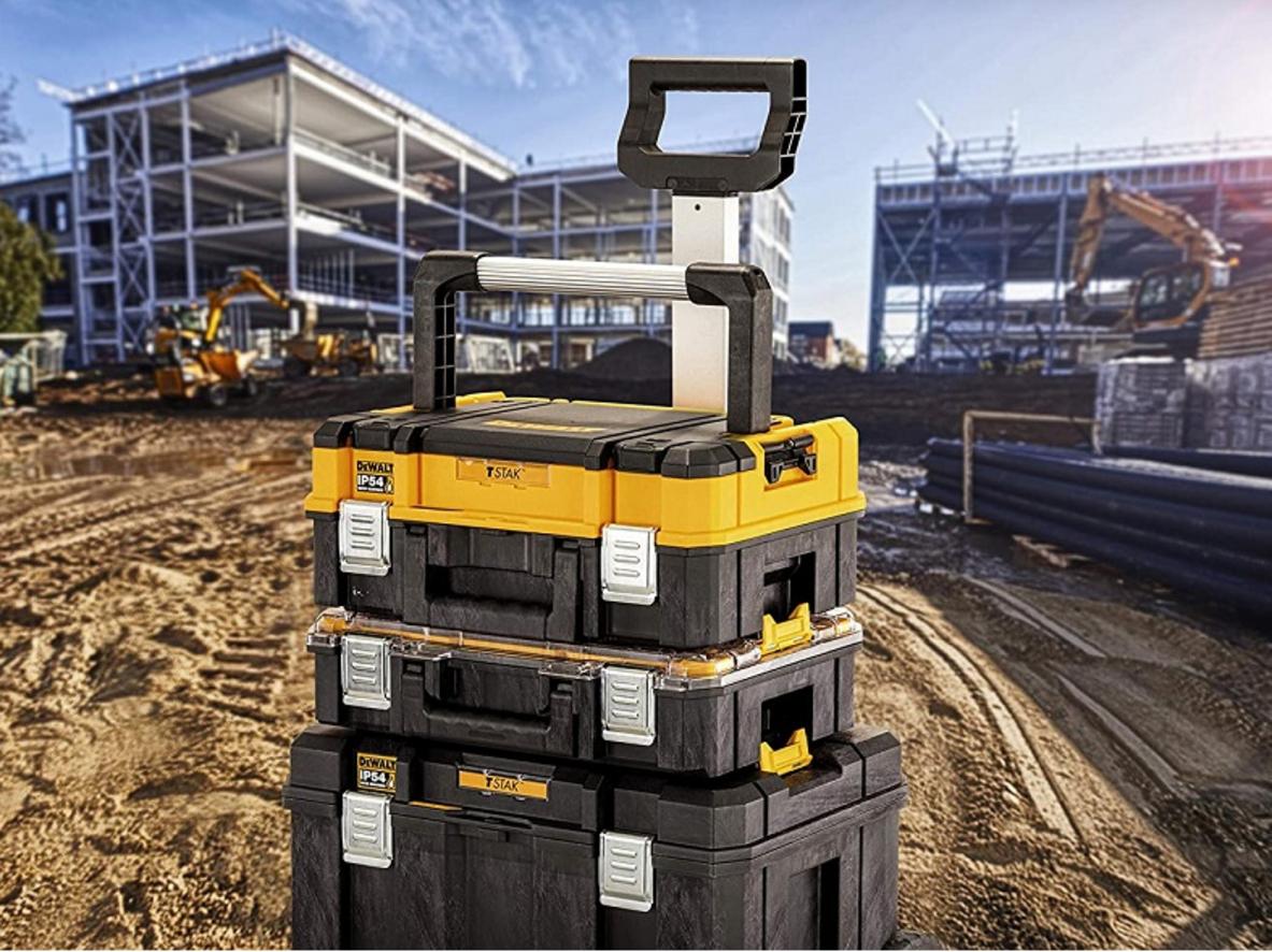 Cấu trúc 2 tầng và tay kéo telescopic của Hộp dụng cụ Dewalt DWST83344-1.