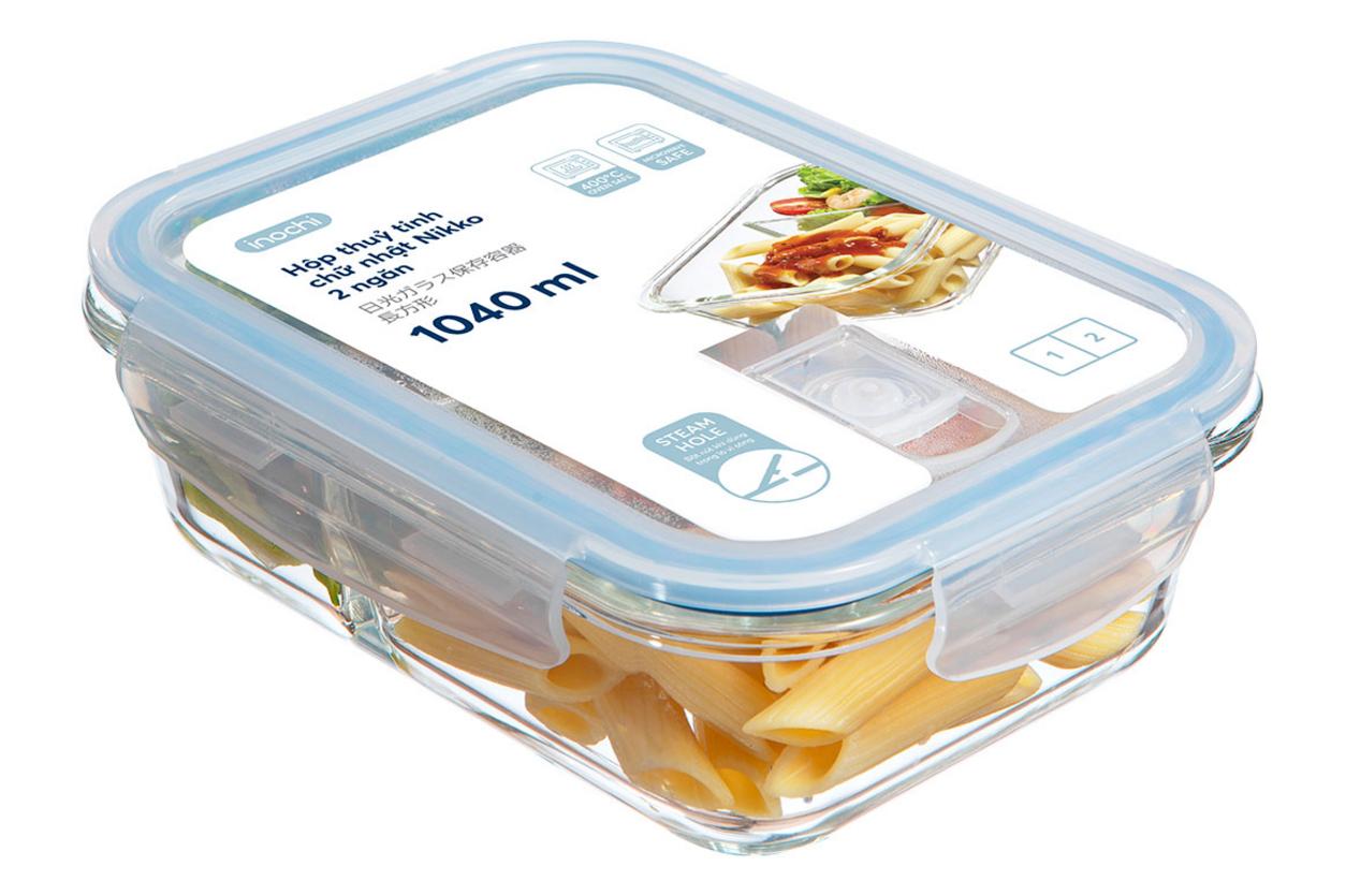 Hộp thủy tinh hình chữ nhật Nikko 1.040ml