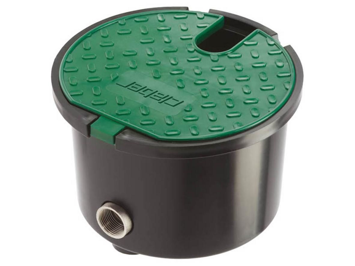 Hộp van điện từ cấp nước hình trụ tròn Hydrant Valve Box Claber 90520 giúp điểm lấy nước ngầm gọn đẹp và dễ thao tác.