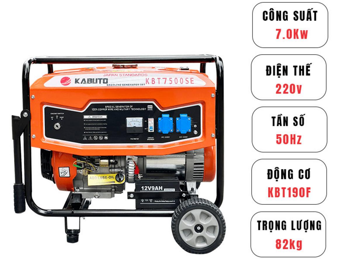 Khởi động kép giúp Kabuto KBT7500SE dễ dùng và có phương án dự phòng.