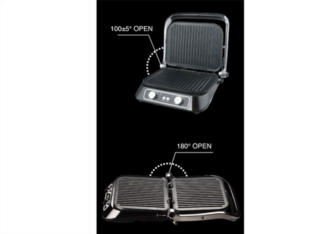 Kẹp nướng điện Sandwich Tiross TS9662 cho bữa sáng nhanh, nướng đa năng tại nhà.