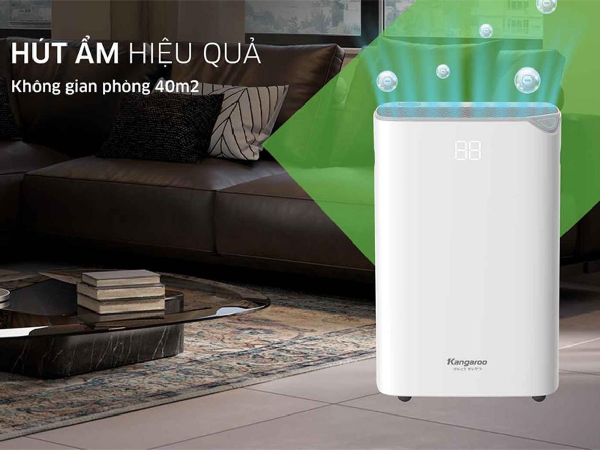 Vỏ ABS giúp Kangaroo KGDH20 bền, gọn và phù hợp không gian gia đình.