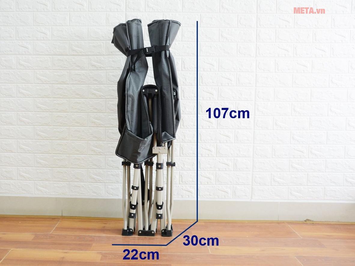 Khung thép sơn tĩnh điện giúp giường xếp Nikita bền và ổn định hơn.