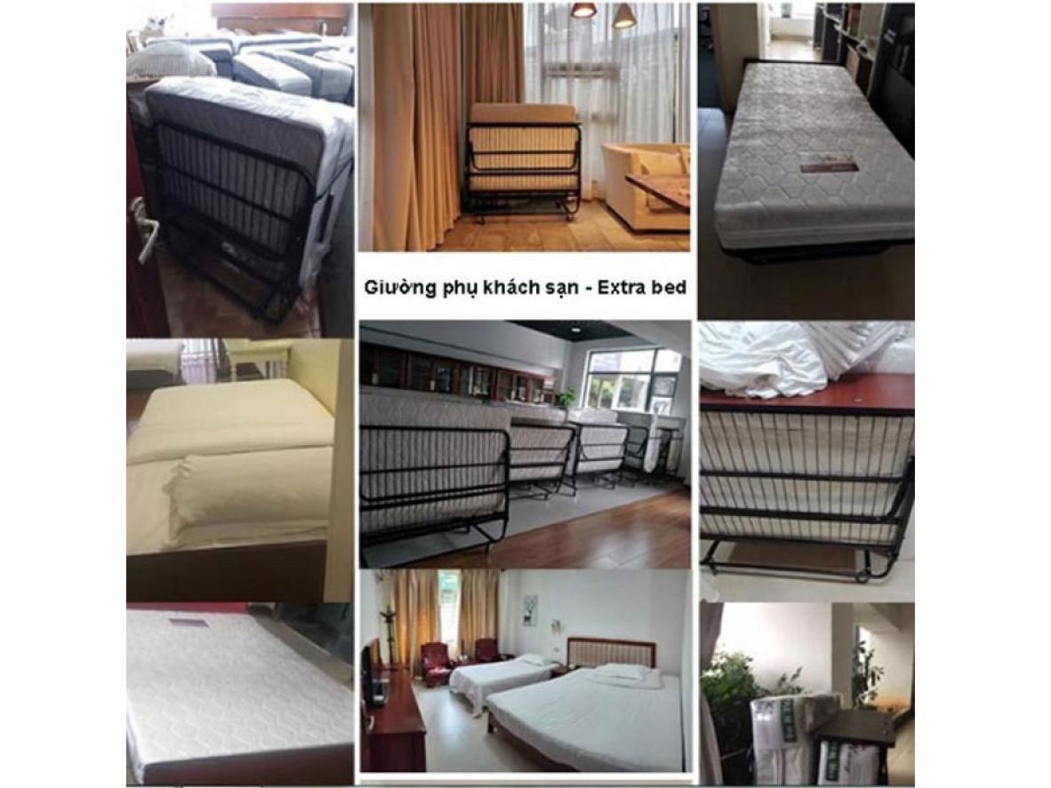 Khung thép sơn tĩnh điện tăng độ bền cho giường phụ khách sạn GP-G20.