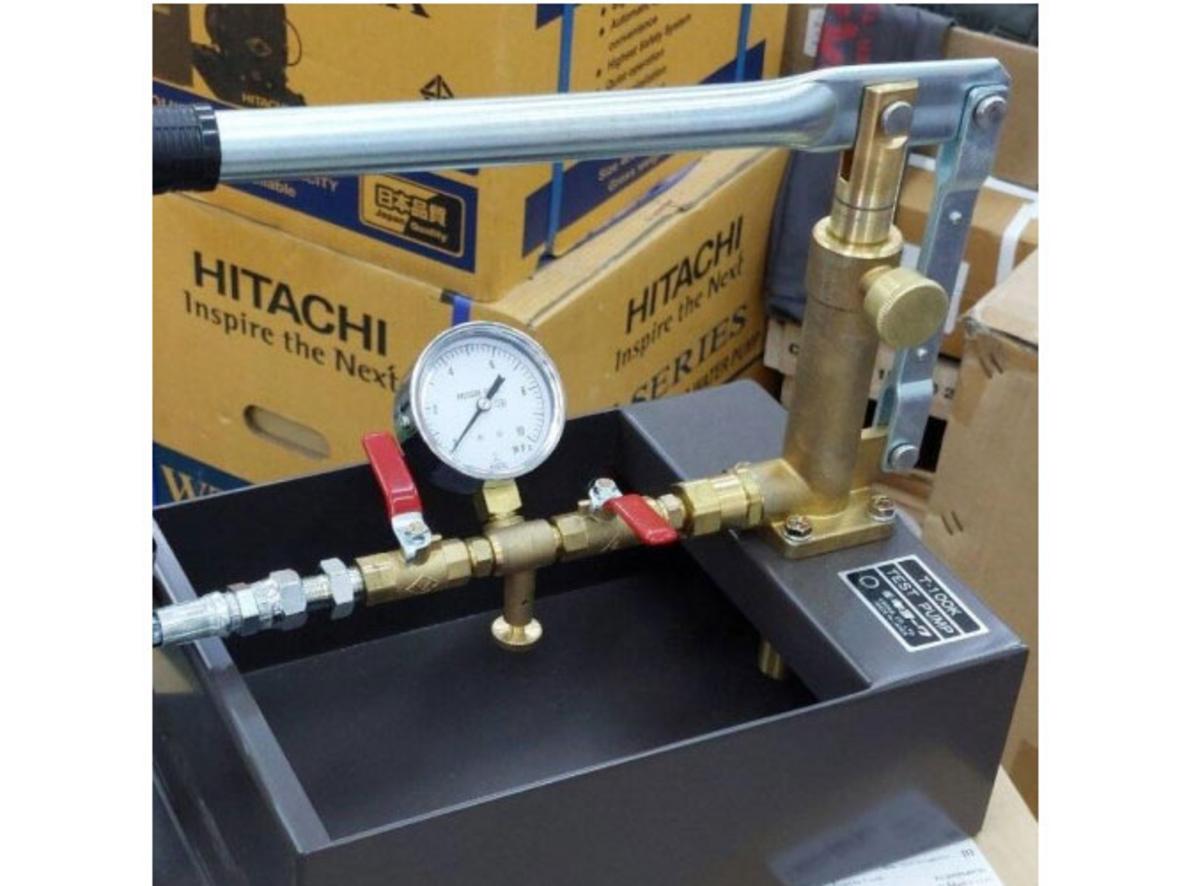Thông số Kyowa T-100K: 100 kg/cm2, bình chứa 5.2 lít, đầu ra 1/4 inch.