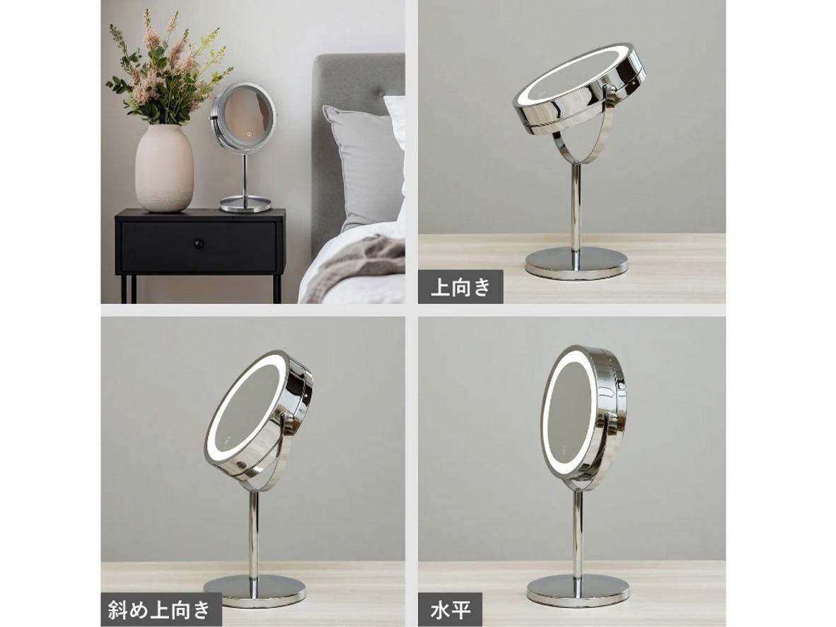 Đổi 3 màu và chỉnh sáng 10-100% giúp kiểm tra lớp makeup chính xác hơn.