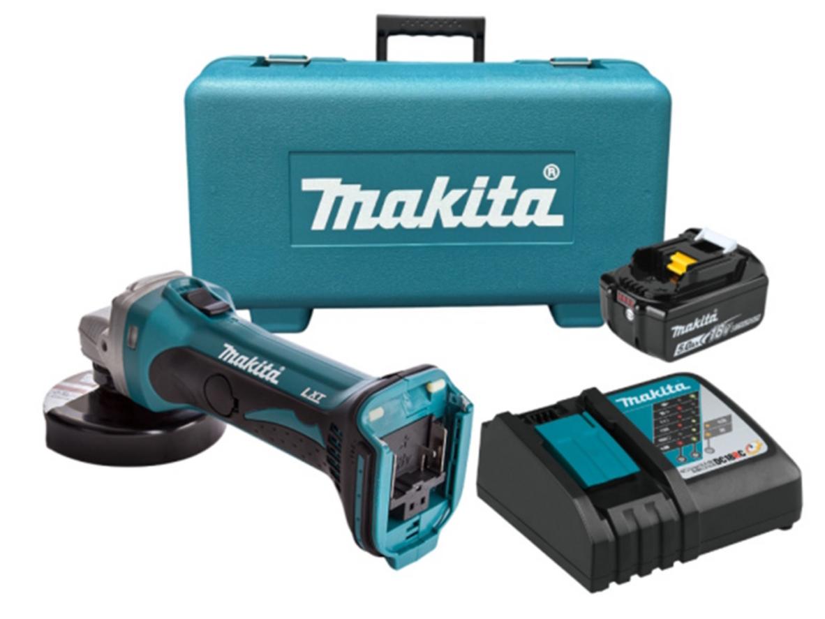 Bộ máy mài góc dùng pin 18V Makita DGA402RT (1 pin 5.0Ah, 1 sạc nhanh)