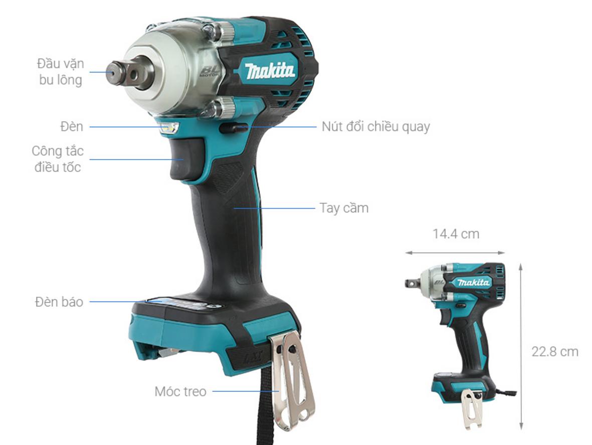 Makita DTW300Z và DGA404Z hỗ trợ siết bu lông, mài cắt linh hoạt trong gara và xưởng cơ khí.
