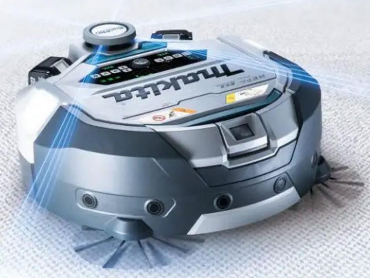 Makita DRC300Z nổi bật với thân máy lớn, di chuyển ổn định và phù hợp không gian rộng.