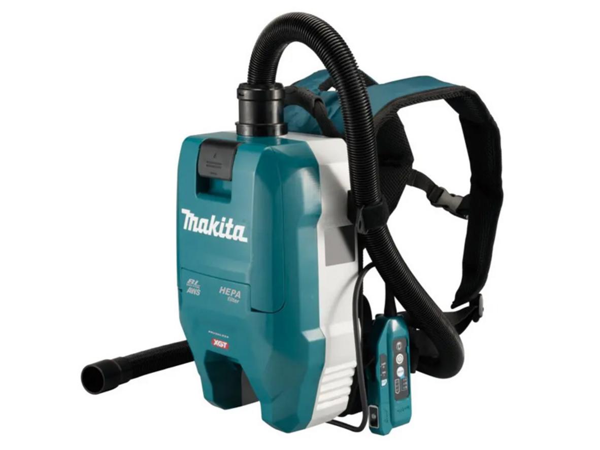 Makita VC009GZ 40Vmax: máy hút bụi đeo vai không dây cho công trình và khu vực hẹp.