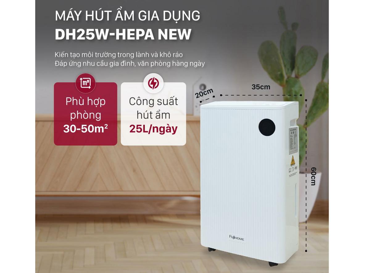 Thiết kế 2-trong-1: hút ẩm mạnh và lọc khí sạch hơn