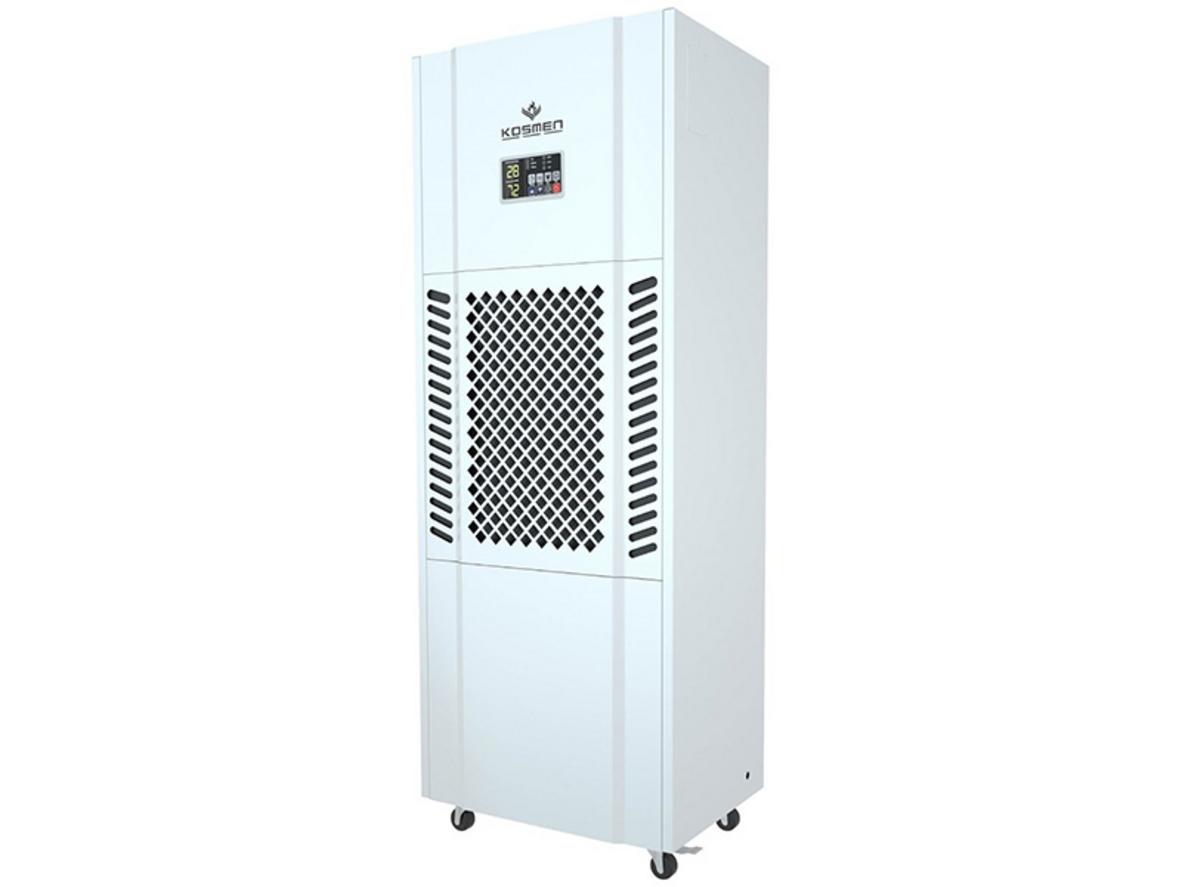 Kosmen KM-180S xử lý ẩm mạnh với 180 lít/ngày và lưu lượng gió 1.800 m3/giờ.