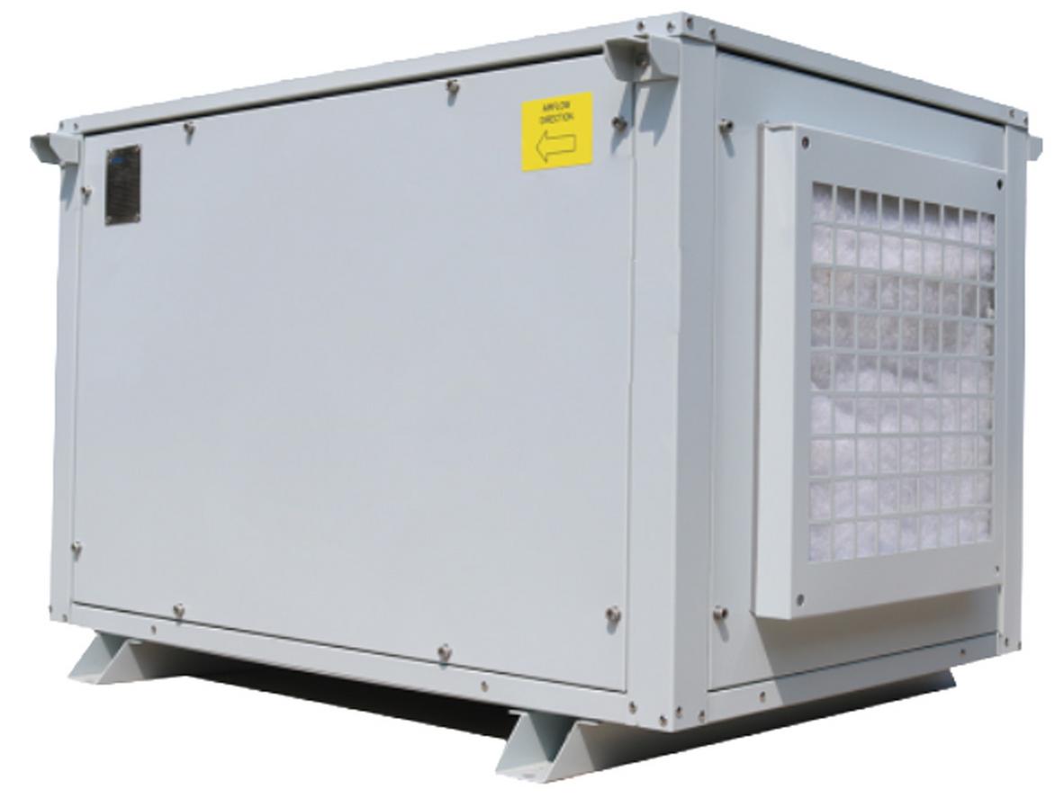 DeAir.RE-100CL kiểm soát ẩm liên tục nhờ Heat Pump và luồng gió 1.200 m3/giờ.