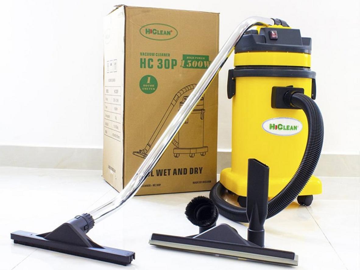 Máy hút bụi công nghiệp HiClean HC 30P 30L, hút khô và hút nước linh hoạt.