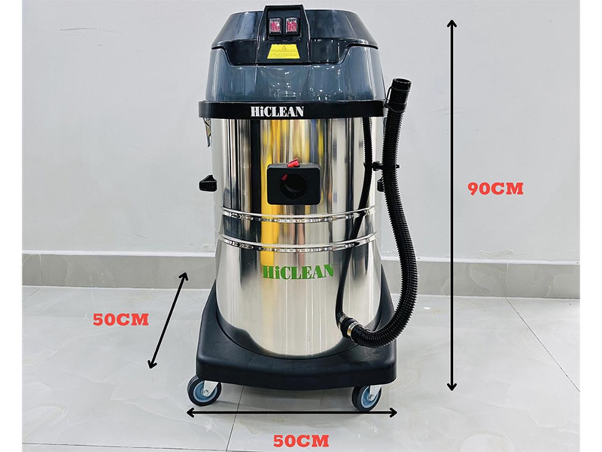 HiClean HC70 New nổi bật với thùng inox 70L và bộ phụ kiện hút khô/ướt.
